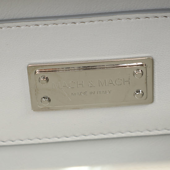 Mach & Mach Black Double Bow Satin Small Clutch