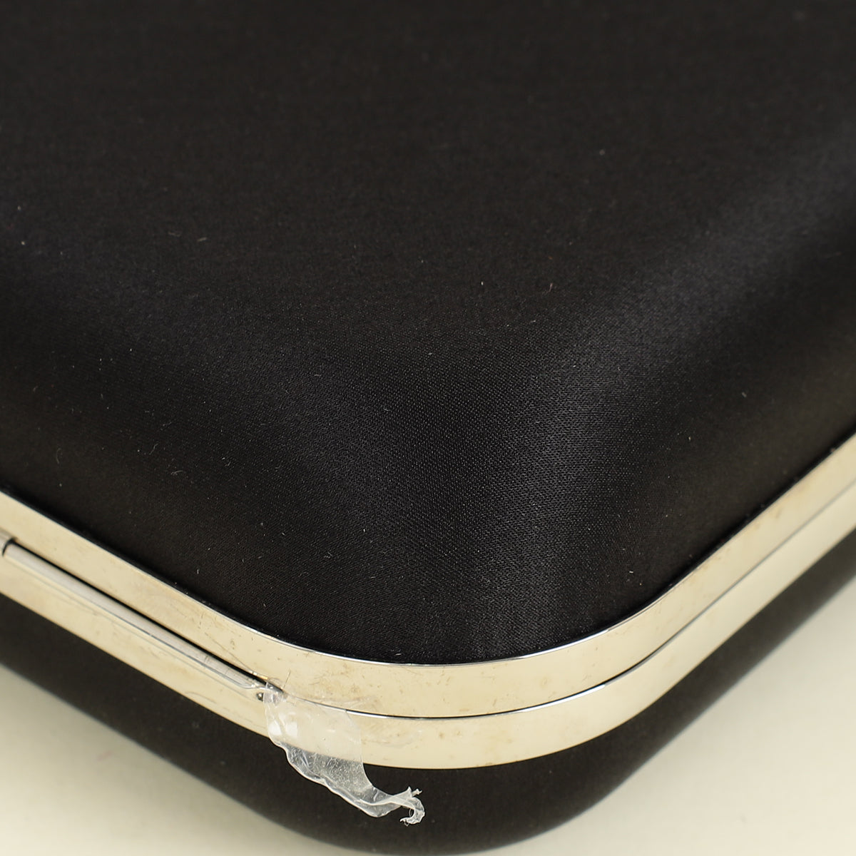 Mach & Mach Black Double Bow Satin Small Clutch