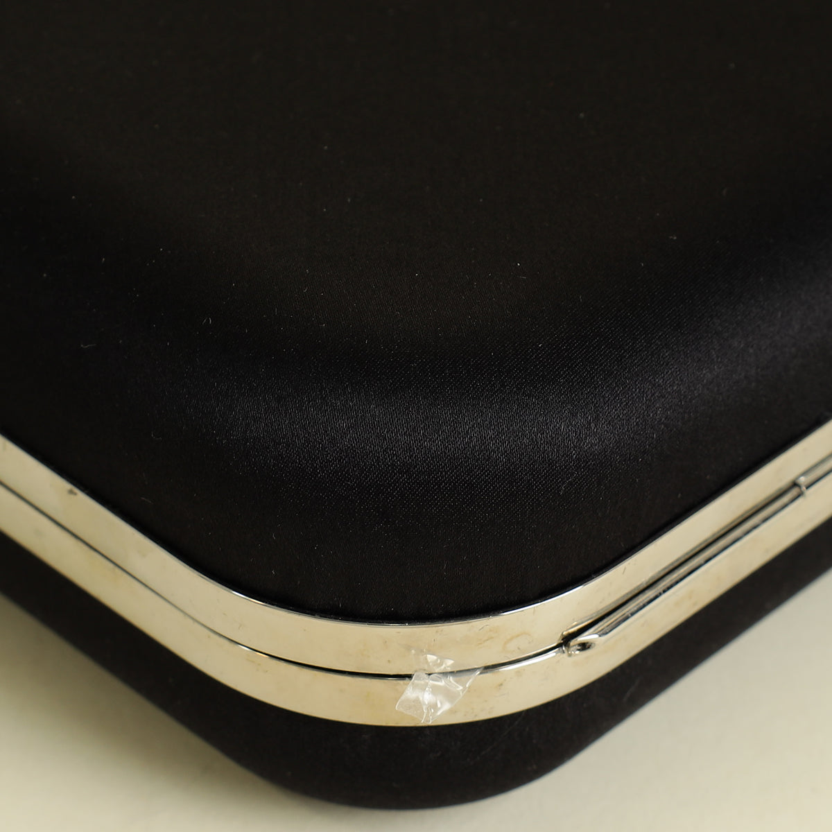 Mach & Mach Black Double Bow Satin Small Clutch