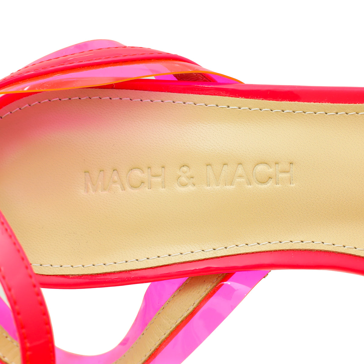 Mach & Mach Neon Pink French Bow Square Toe Sandal 36.5