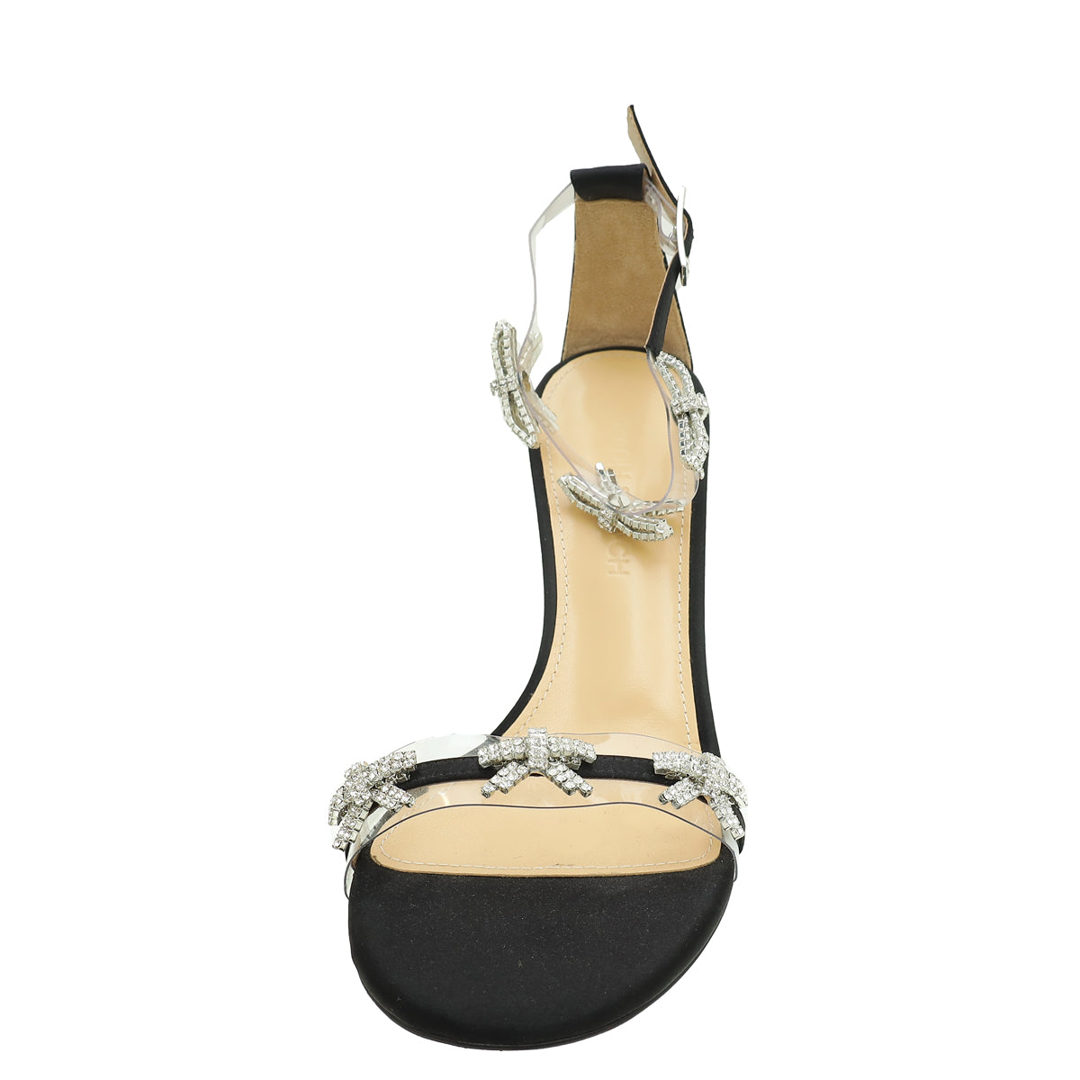 Mach & Mach Black Floating Crystal Bow Sandal 36-Mach & Mach-THE CLOSET