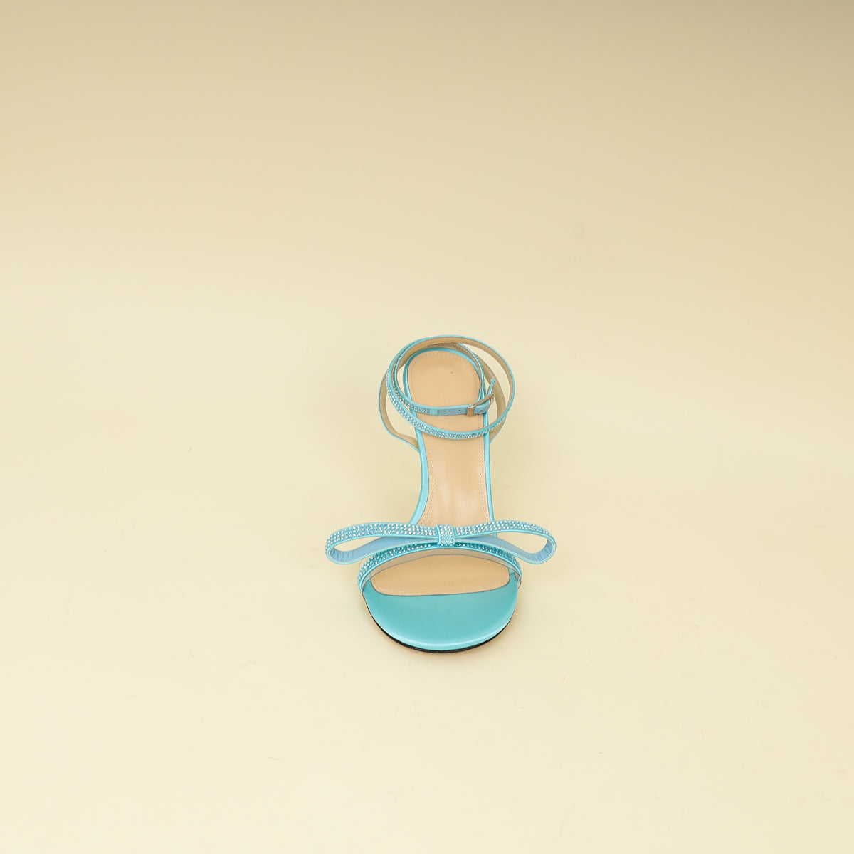 Mach & Mach Sky Blue French Bow Embellished Sandal 37.5-Mach & Mach-THE CLOSET