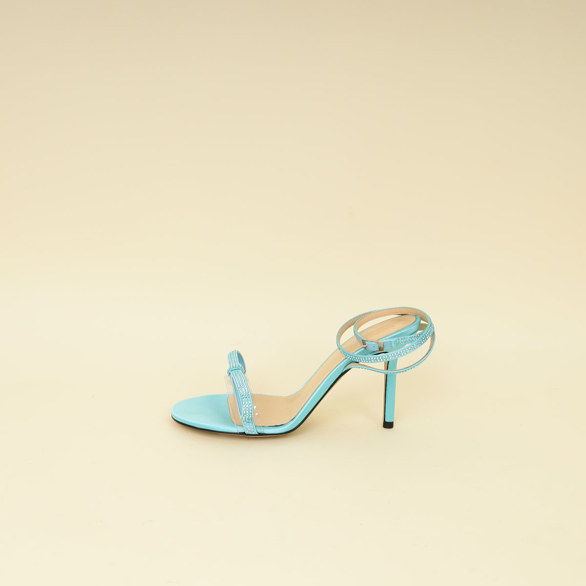 Mach & Mach Sky Blue French Bow Embellished Sandal 37.5-Mach & Mach-THE CLOSET