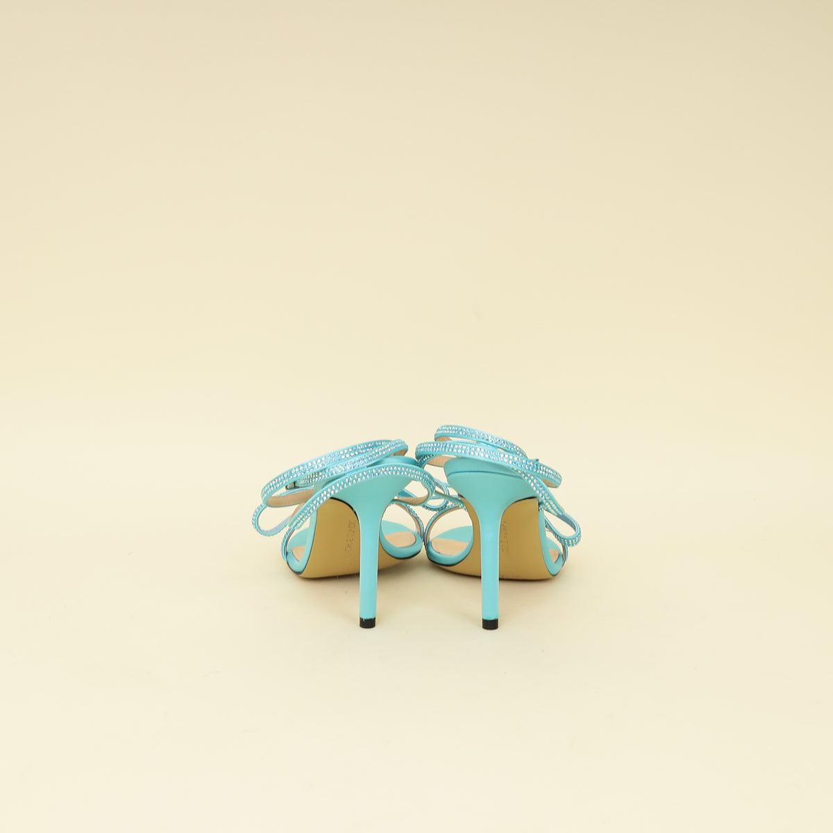 Mach & Mach Sky Blue French Bow Embellished Sandal 37.5-Mach & Mach-THE CLOSET