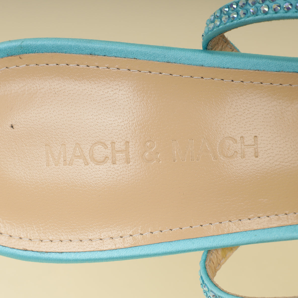 Mach & Mach Sky Blue French Bow Embellished Sandal 37.5-Mach & Mach-THE CLOSET