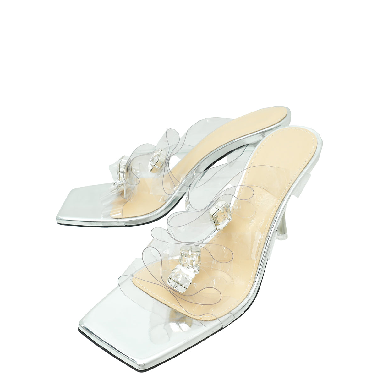 Mach & Mach Clear French Triple Bow PVC Mule 37.5-Mach & Mach-THE CLOSET