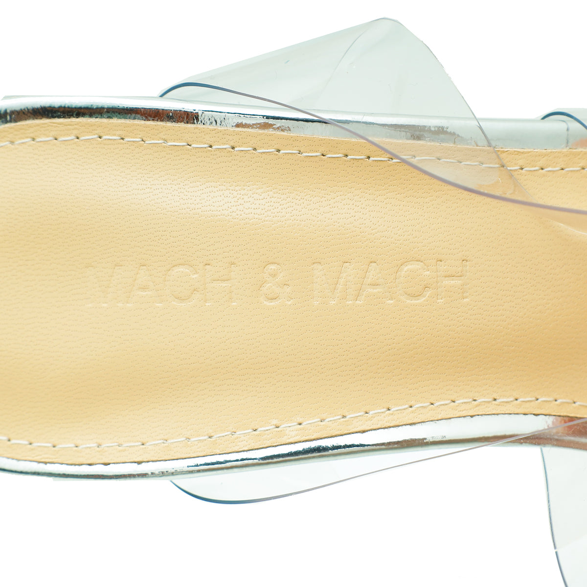 Mach & Mach Clear French Triple Bow PVC Mule 37.5