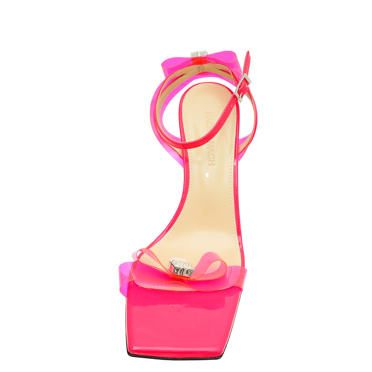 Mach & Mach Hot Pink French Bow Square Toe Sandal 38.5-Mach & Mach-THE CLOSET