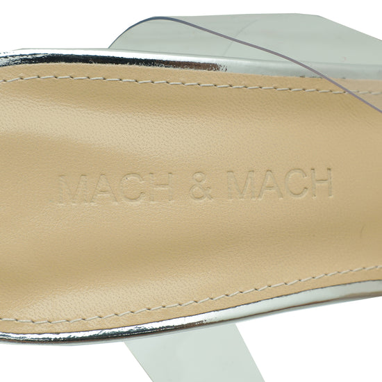Mach & Mach Clear French Triple Bow PVC Mule 39