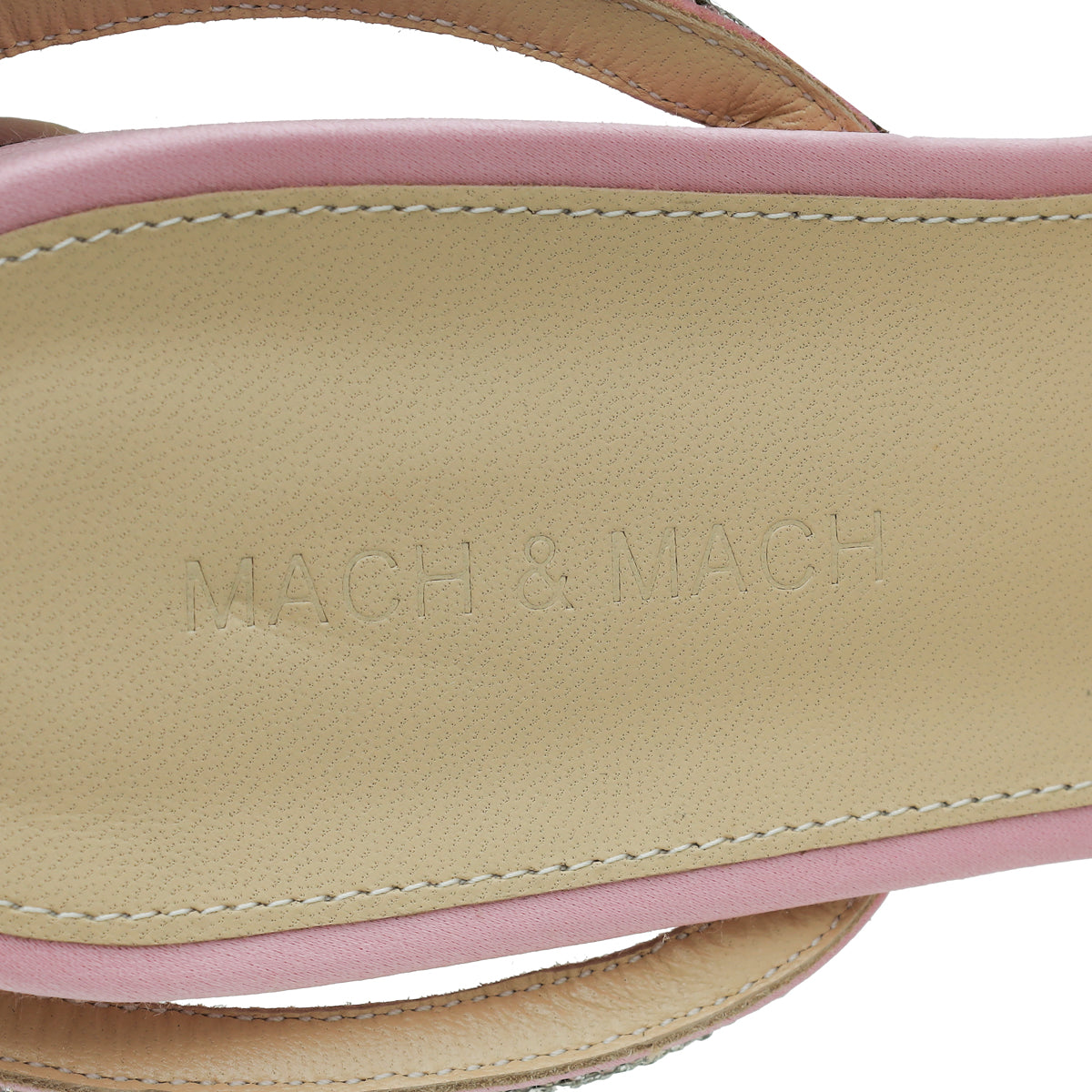 Mach & Mach Pink Double Bow Crystal Flat Pumps 40 β THE CLOSET