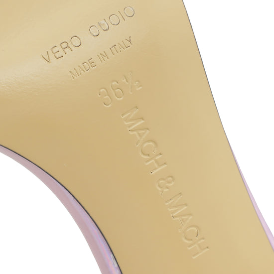 Load image into Gallery viewer, Mach &amp;amp; Mach Liliac Iridescent French Bow Sandal 36.5
