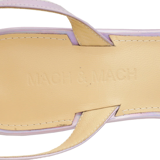 Load image into Gallery viewer, Mach &amp;amp; Mach Liliac Iridescent French Bow Sandal 36.5
