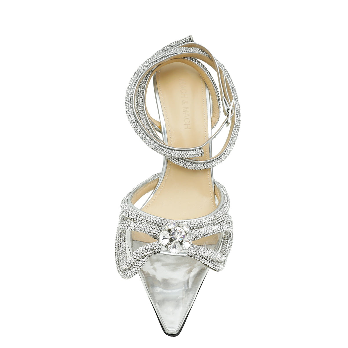 Mach & Mach Bicolor Crystal Bow Ankle Strap Pump 37-Mach & Mach-THE CLOSET