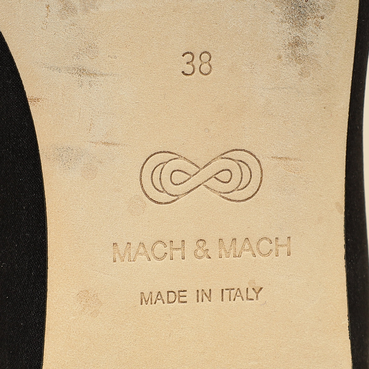 Mach & Mach Black Satin Double Bow Ballet Flats 38-Mach & Mach-THE CLOSET