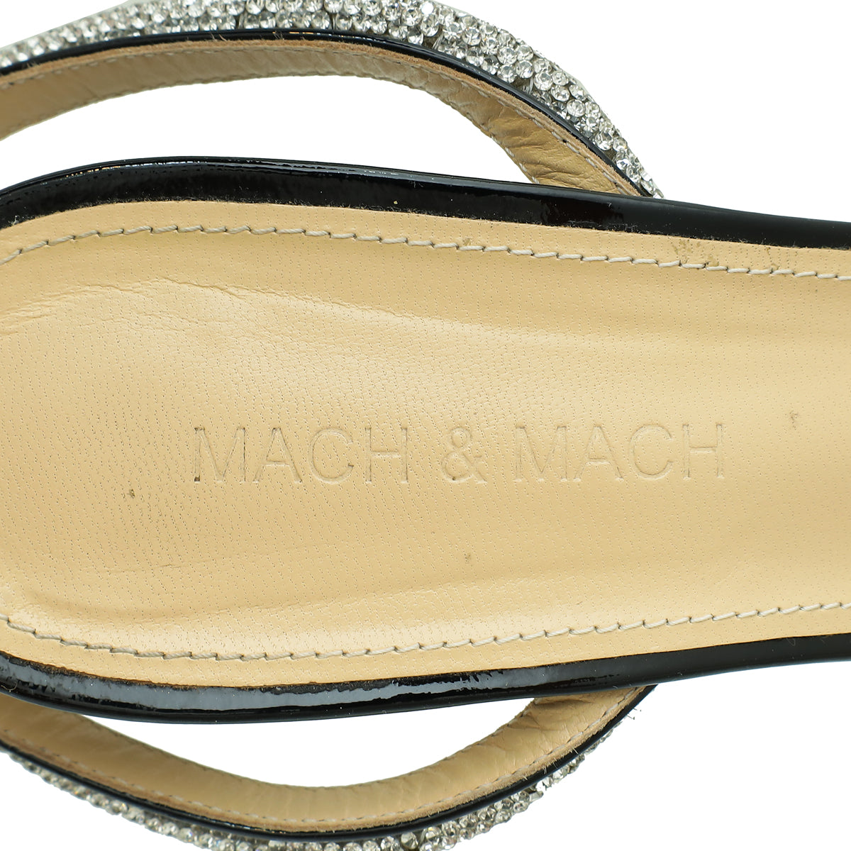 Mach & Mach Black Crystal Bow Ankle Strap PVC Pump 40