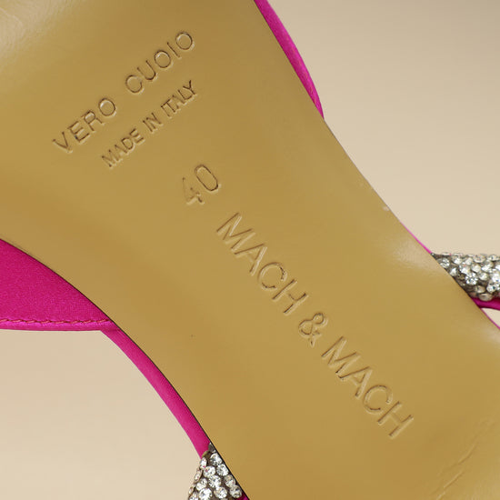 Mach & Mach Fuchsia Satin Triple Heart Pumps 40-Mach & Mach-THE CLOSET