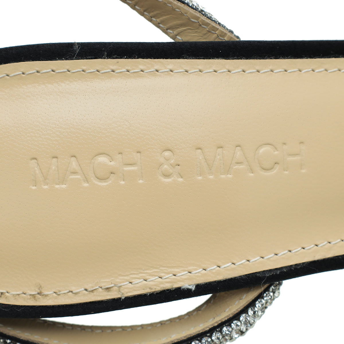 Mach & Mach Black Satin Crystal Bow Ankle Strap Pumps 37.5