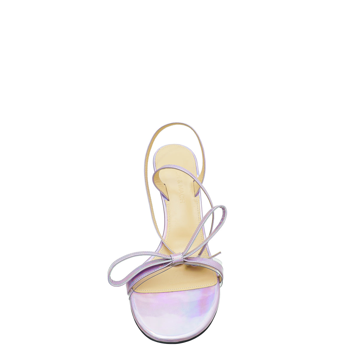 Mach & Mach Light Purple French Bow Iridescent Ankle Strap Sandal 38.5-Mach & Mach-THE CLOSET