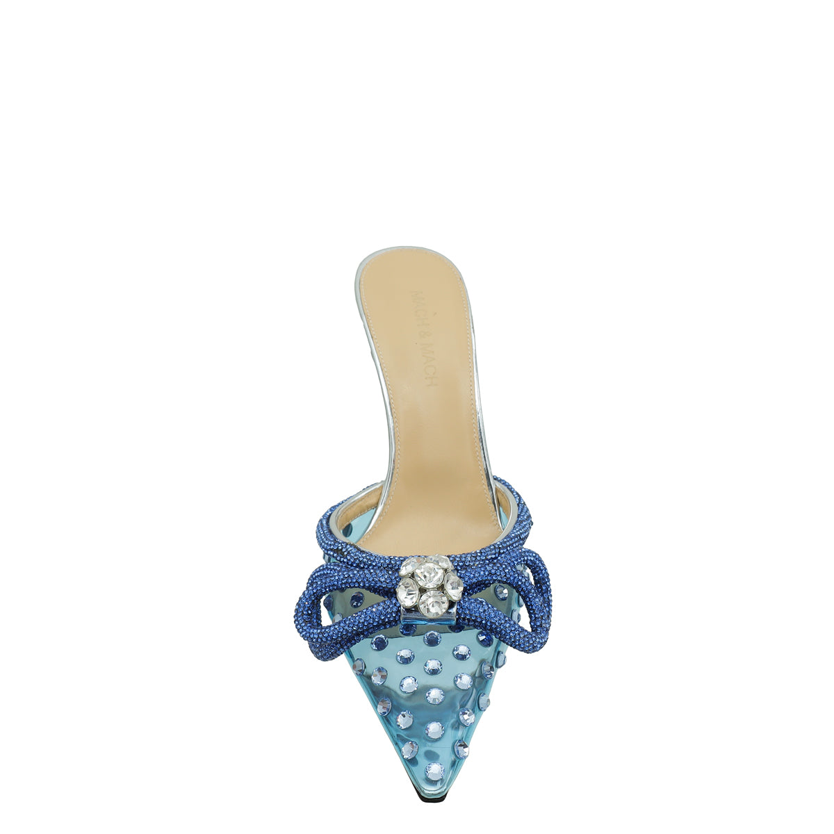 Mach & Mach Bicolor Crystal Embellished PVC Mules 38-Mach & Mach-THE CLOSET