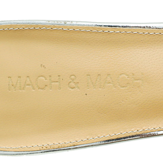 Mach & Mach Bicolor Crystal Embellished PVC Mules 38