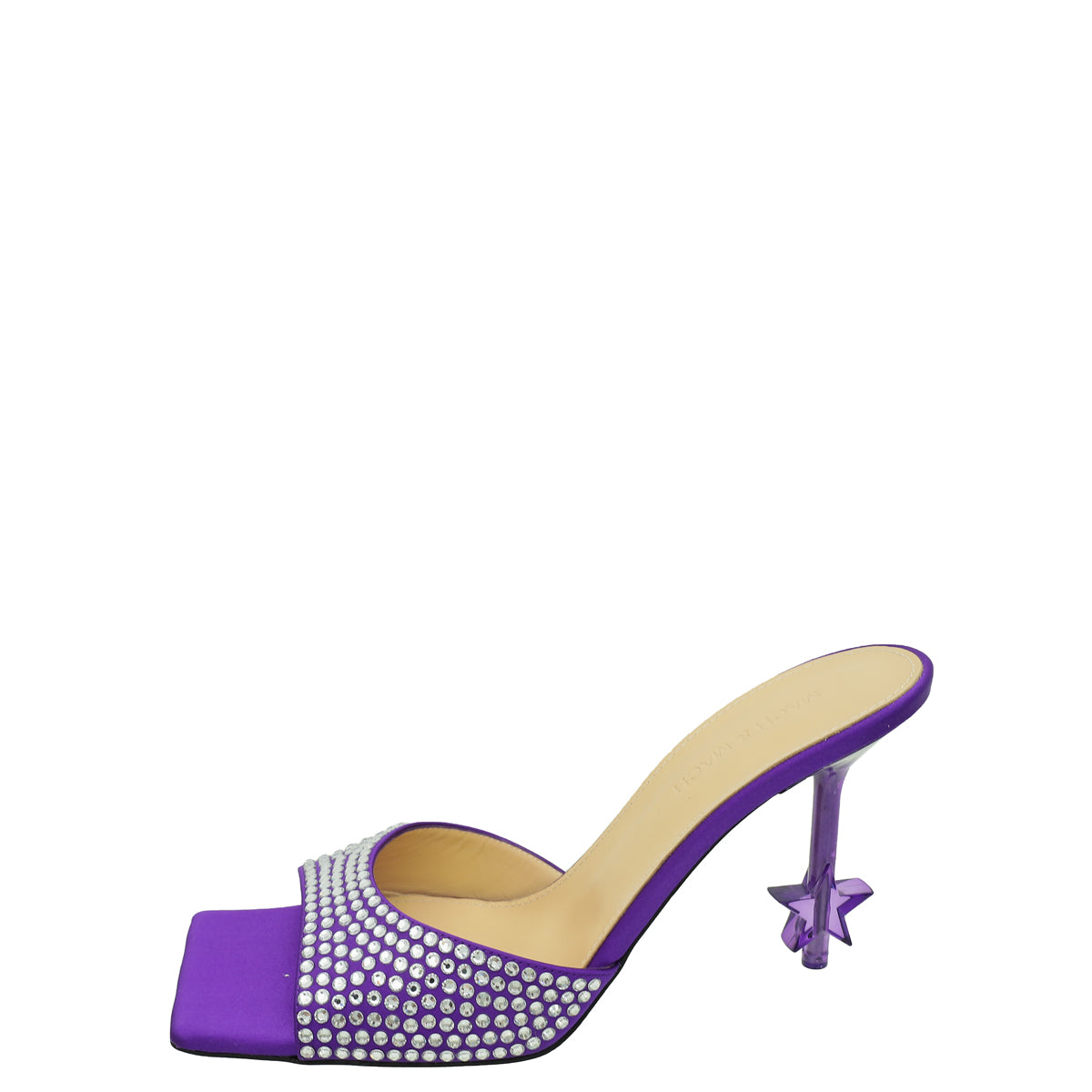 Mach & Mach Purple Star Crystal-Embellished Mules 39.5