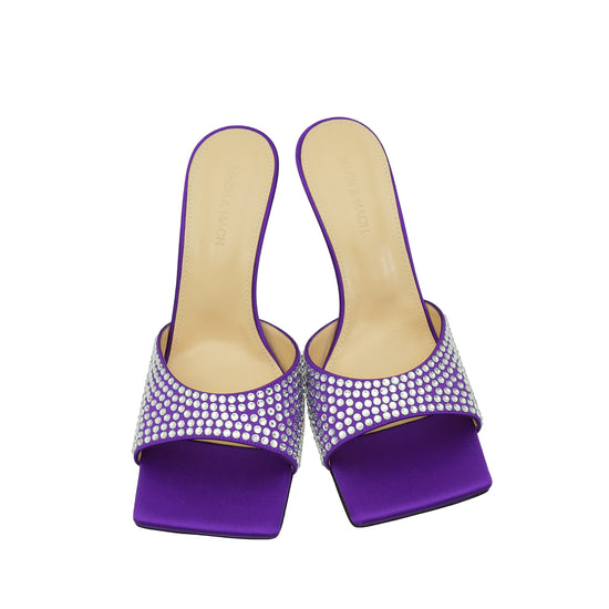 Mach & Mach Purple Star Crystal-Embellished Mules 39.5