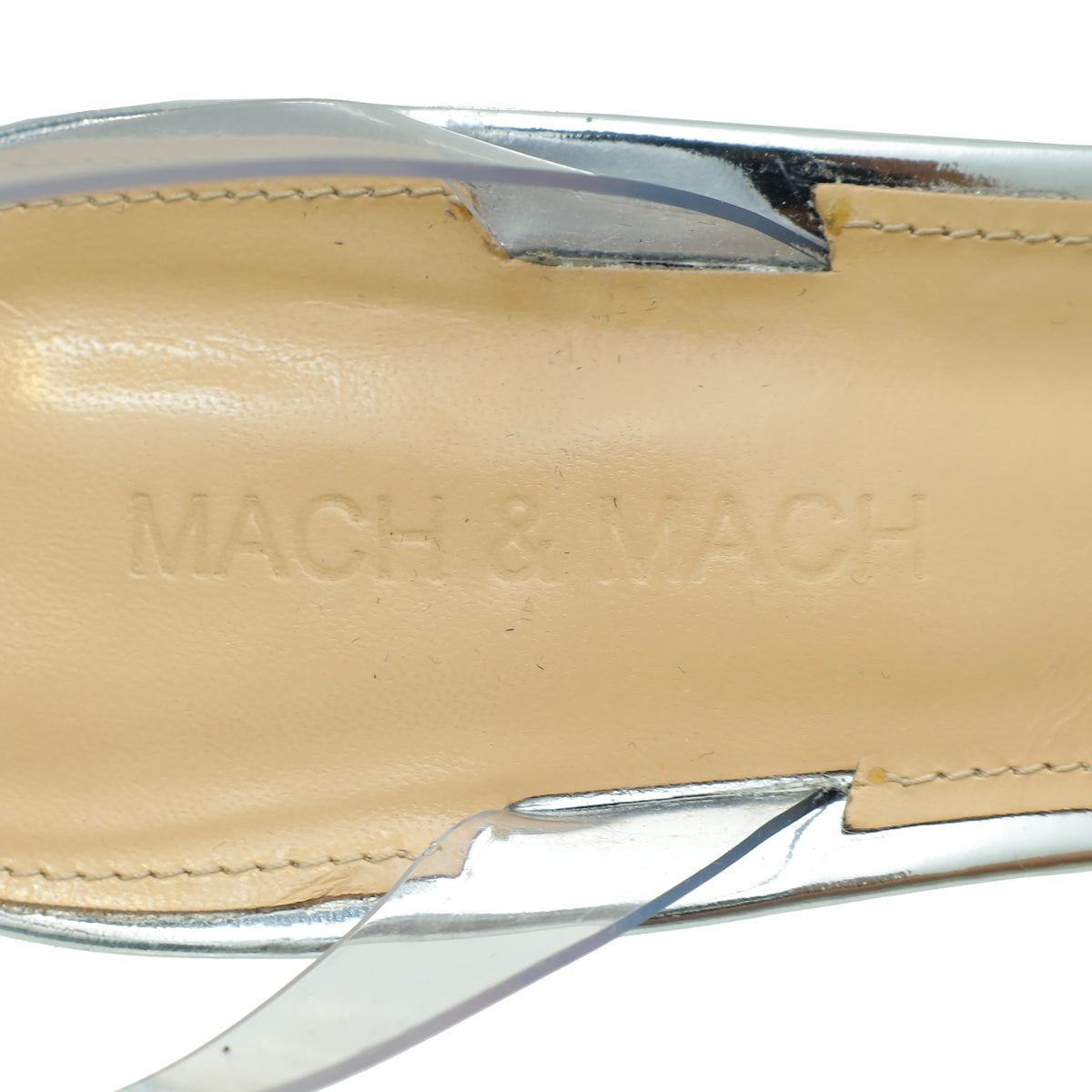 Mach & Mach Clear Crystal Heart 95 Embellished PVC Slingback Sandals 39