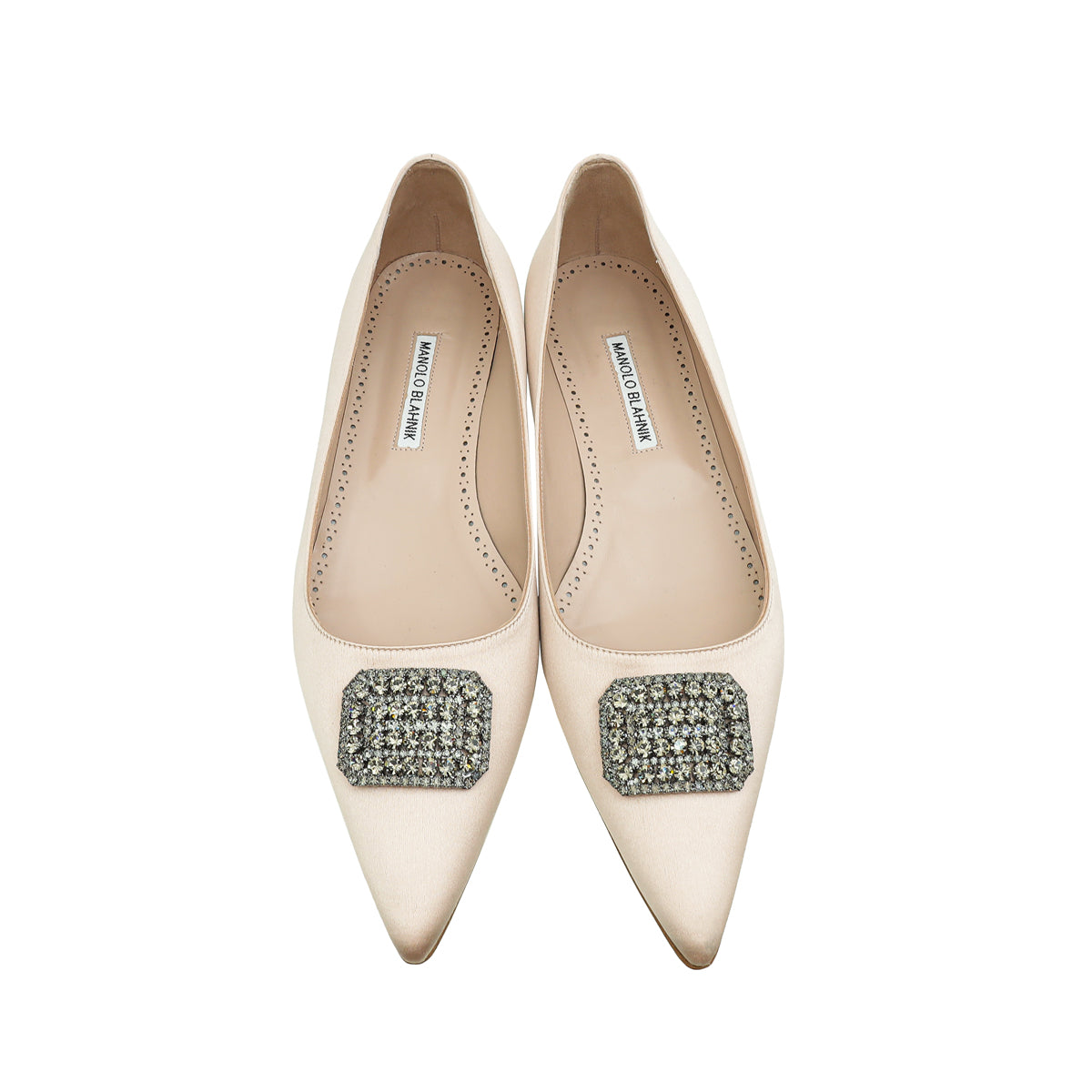 Manolo Blahnik Beige FLoritanuhi Flat Ballerina 41