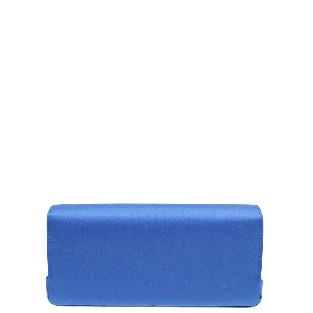 Manolo Blahnik Royal Blue Satin Gothisi Jewel Buckle Clutch-Manolo Blahnik-THE CLOSET