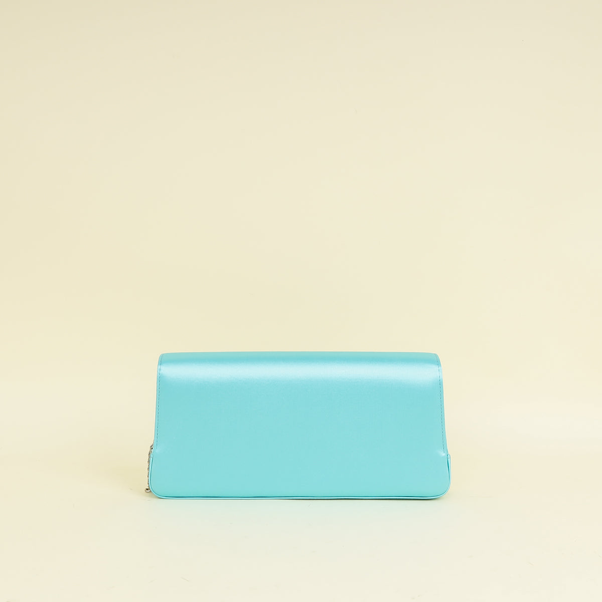 Manolo Blahnik Tiffany Satin Gothisi Jewel Buckle Clutch