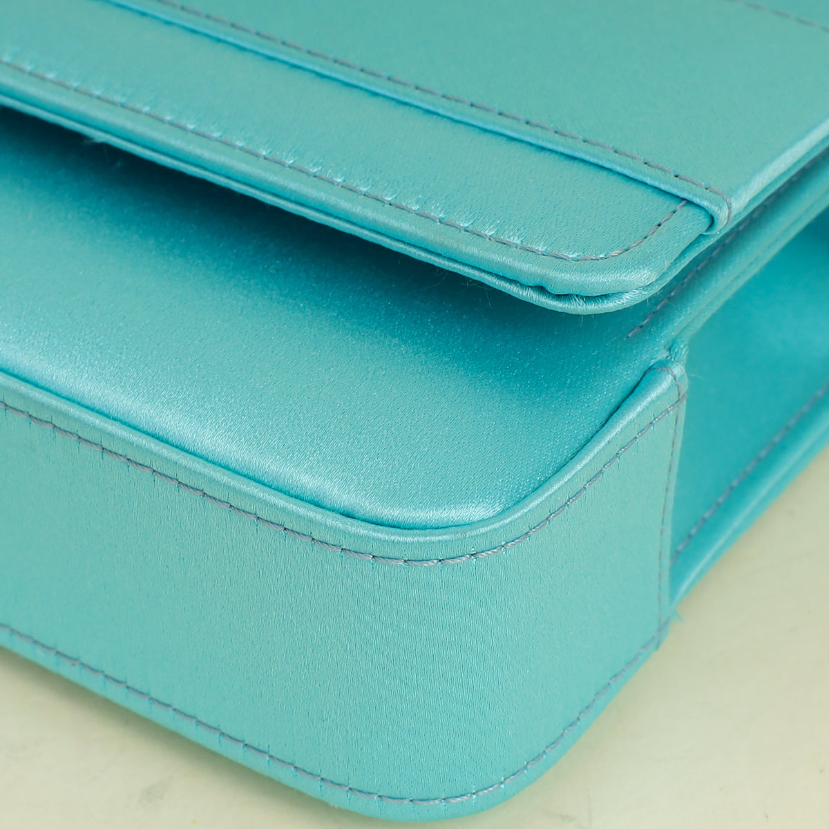 Manolo Blahnik Tiffany Satin Gothisi Jewel Buckle Clutch