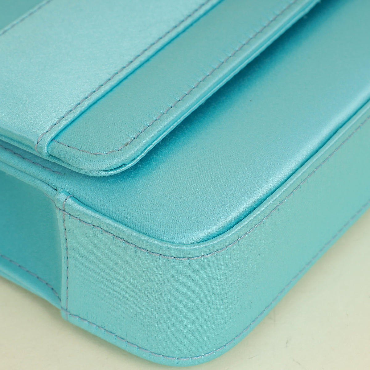 Manolo Blahnik Tiffany Satin Gothisi Jewel Buckle Clutch