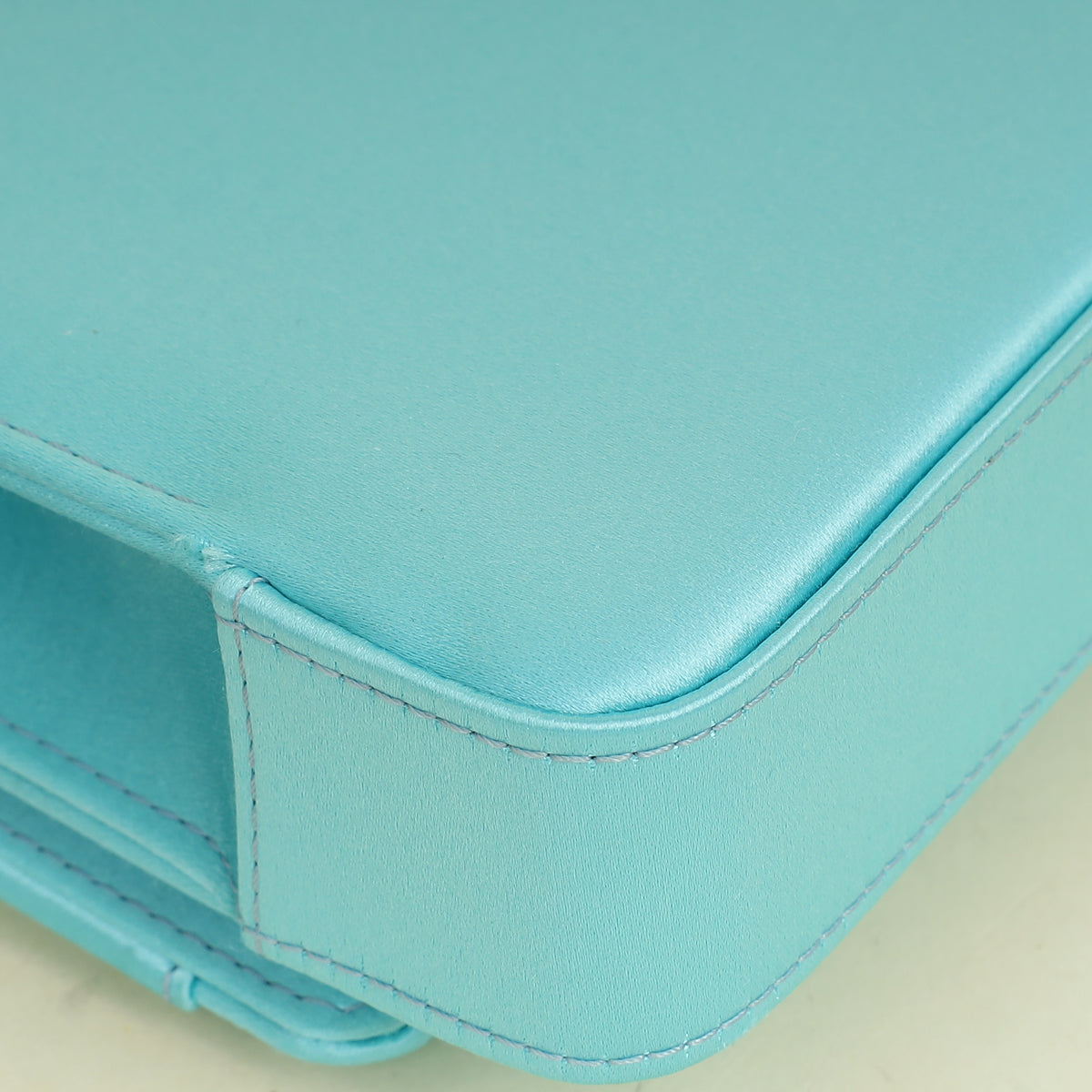 Manolo Blahnik Tiffany Satin Gothisi Jewel Buckle Clutch