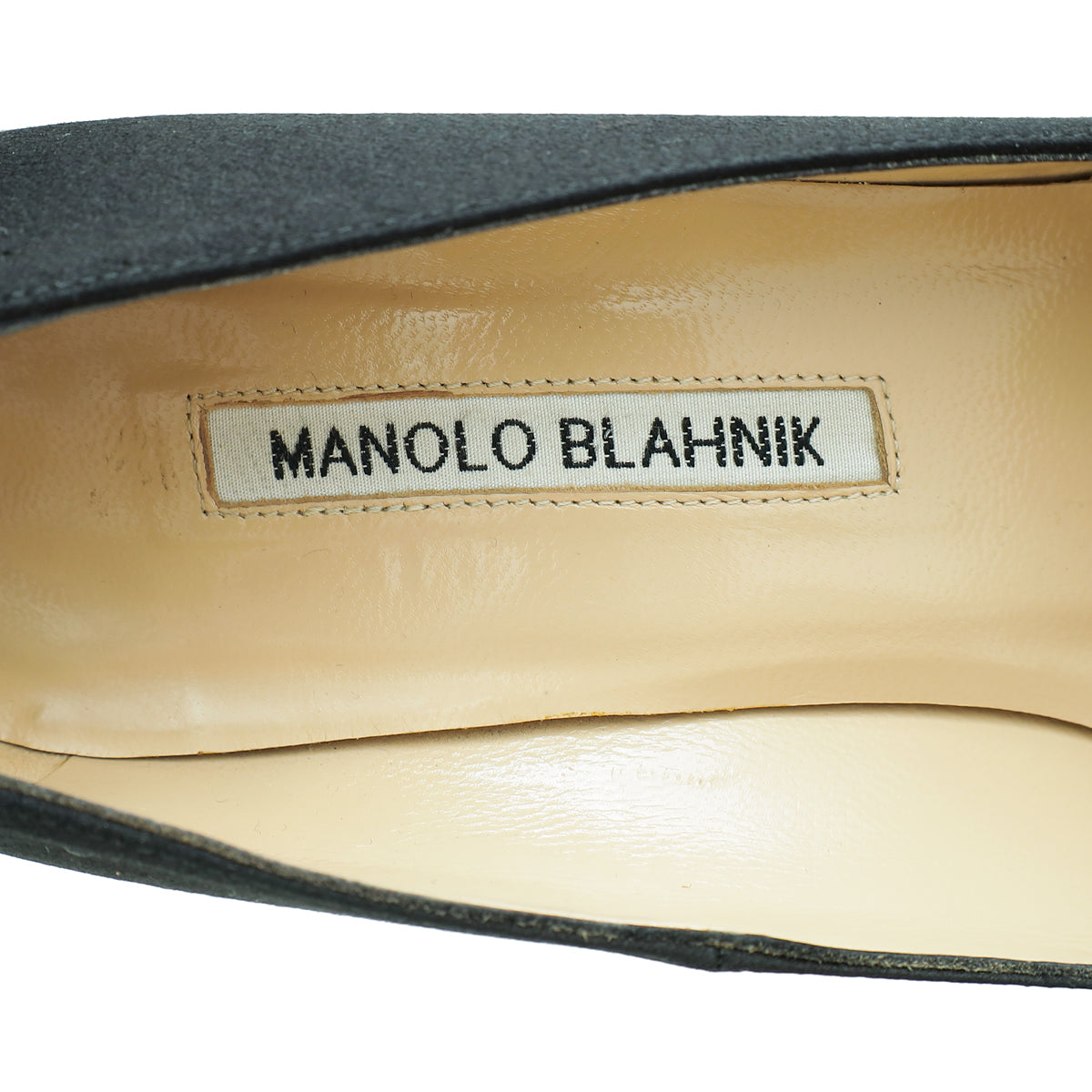 Manolo Blahnik Black Satin Hangisi Pump 37