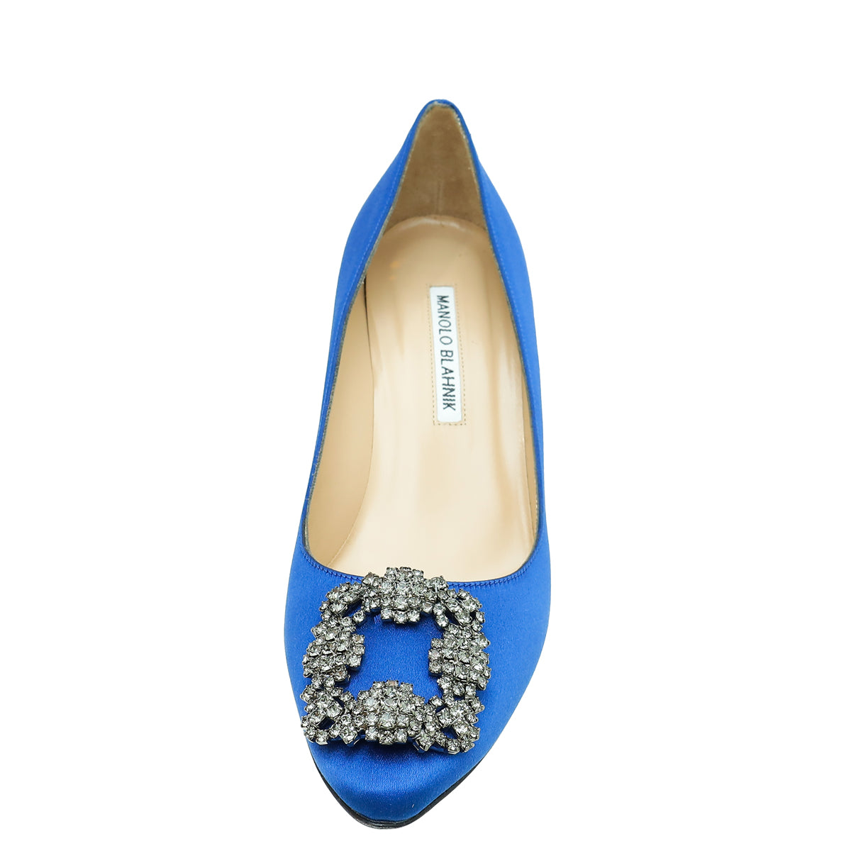 Manolo Blahnik Royal Blue Satin Hangisi Pumps 38-Manolo Blahnik-THE CLOSET