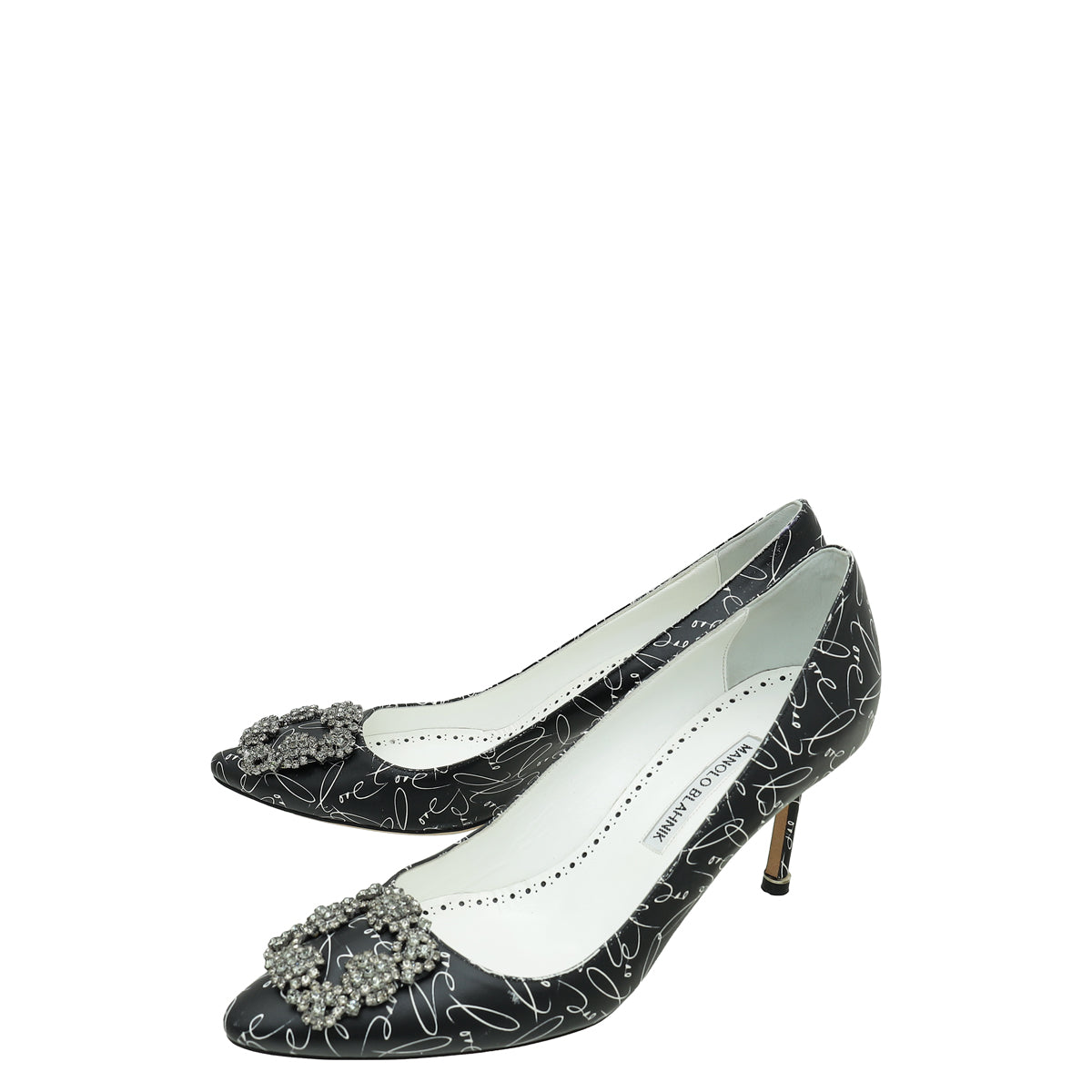 Manolo Blahnik Black Hangisi Love Pump 39.5-Manolo Blahnik-THE CLOSET