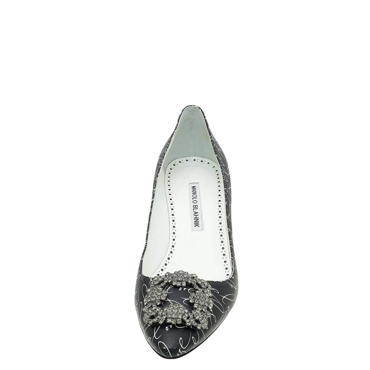 Manolo Blahnik Black Hangisi Love Pump 39.5-Manolo Blahnik-THE CLOSET