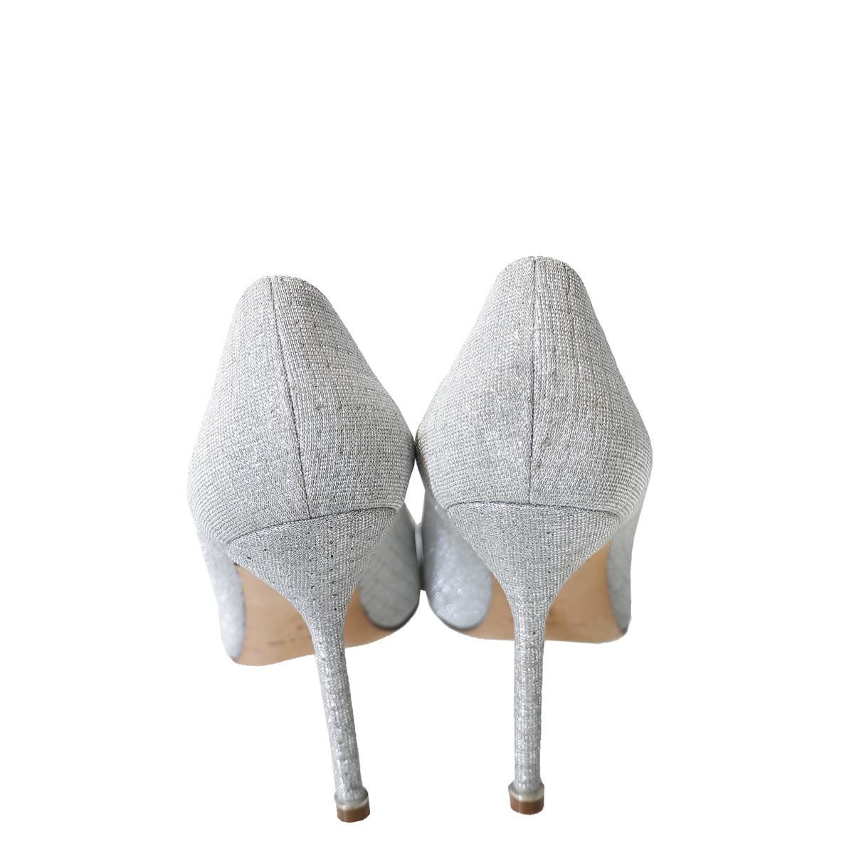 Manolo Blahnik Silver Notturno Bride Hangisi Pump 39