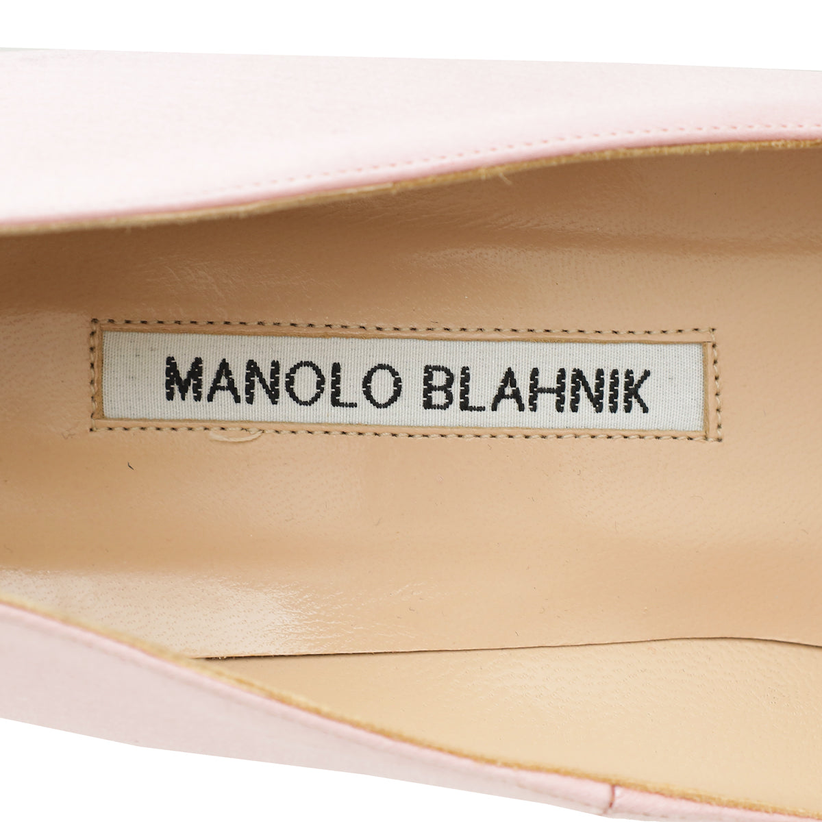 Manolo Blahnik Light Pink Satin Hangisi Pumps 40.5