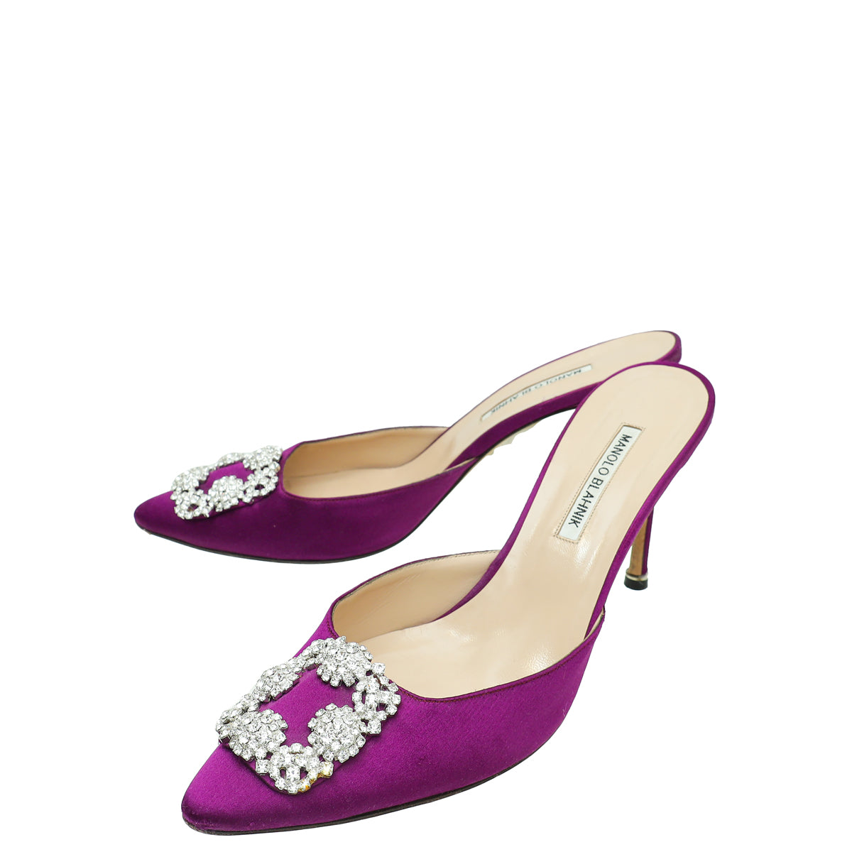 Manolo Blahnik Violet Hangisi Mules 41.5-Manolo Blahnik-THE CLOSET