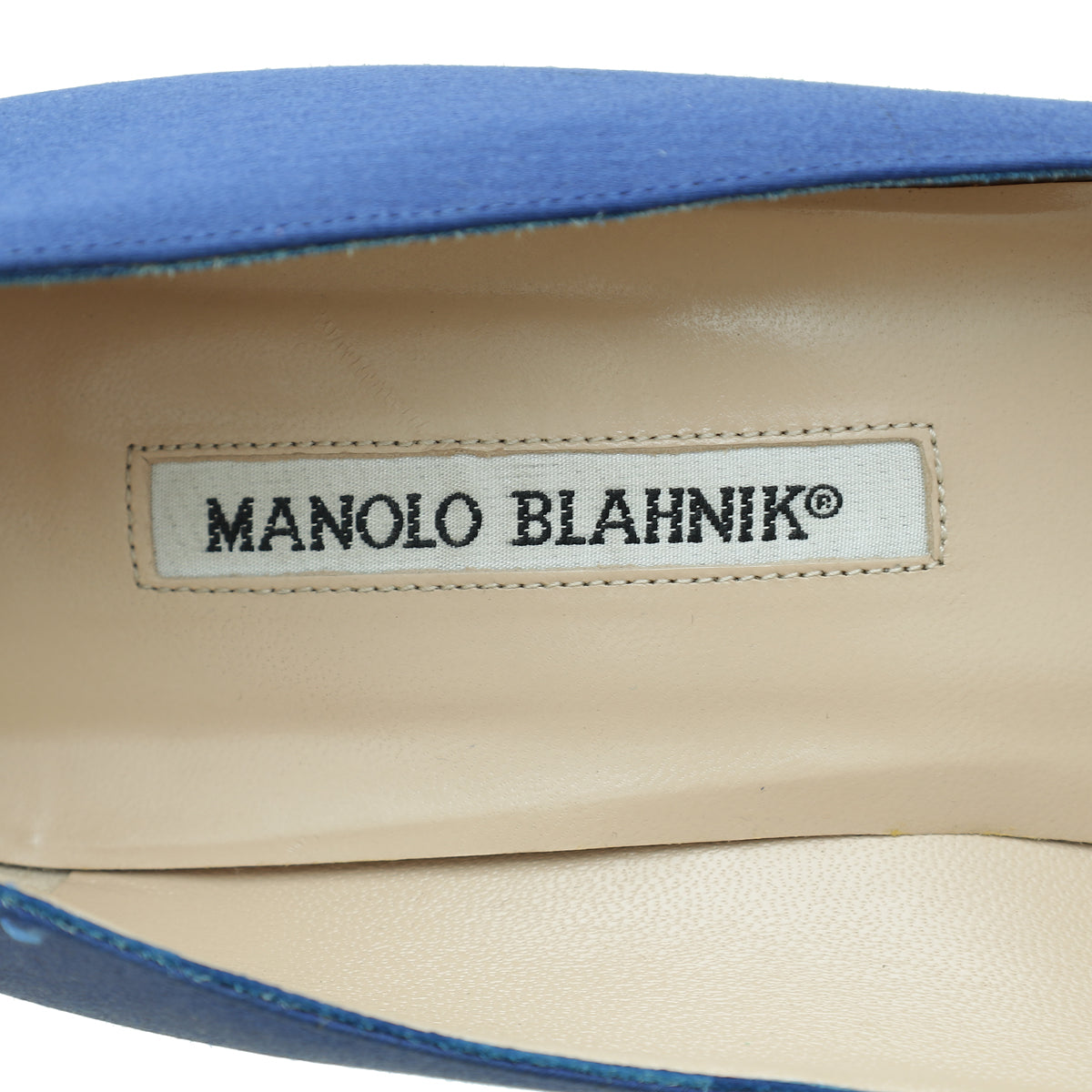 Manolo Blahnik Blue Satin Hangisi Pump 41