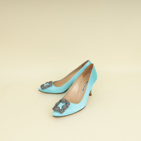 Manolo Blahnik Tiffany Hangisi Satin Pumps 36