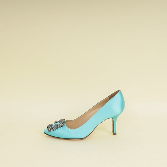 Manolo Blahnik Tiffany Hangisi Satin Pumps 36