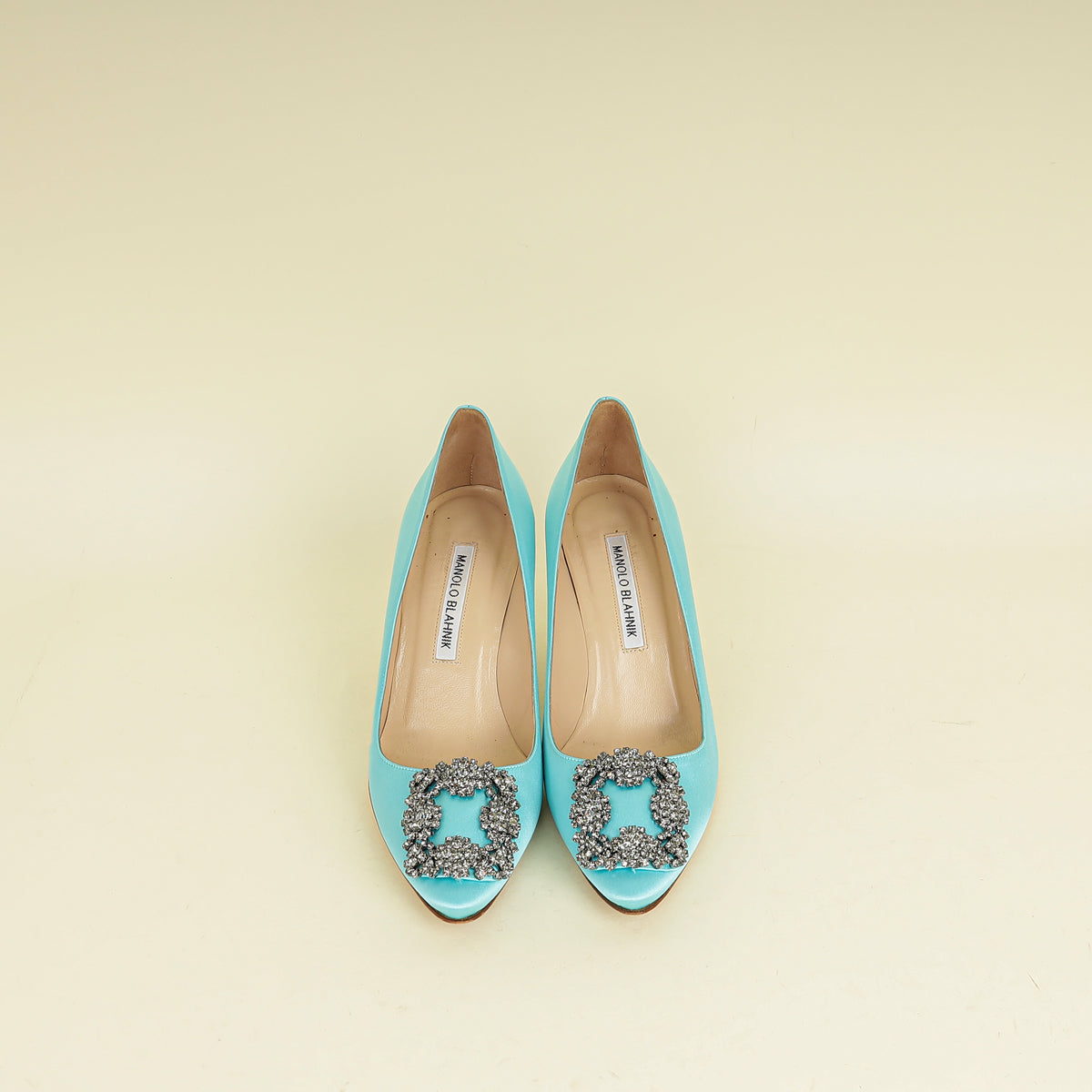 Manolo Blahnik Tiffany Hangisi Satin Pumps 36