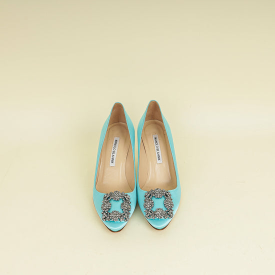 Manolo Blahnik Tiffany Hangisi Satin Pumps 36