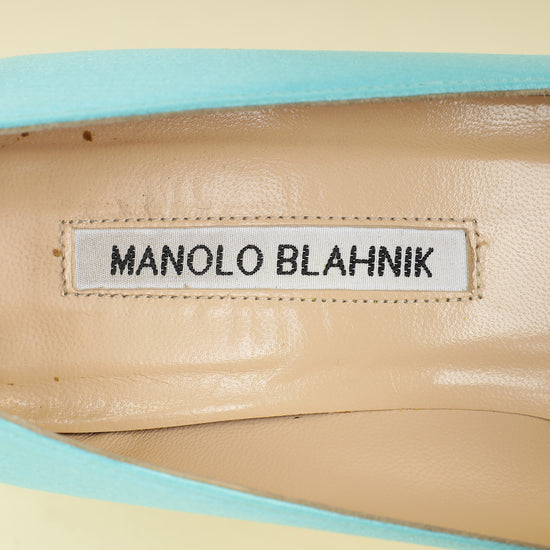 Manolo Blahnik Tiffany Hangisi Satin Pumps 36