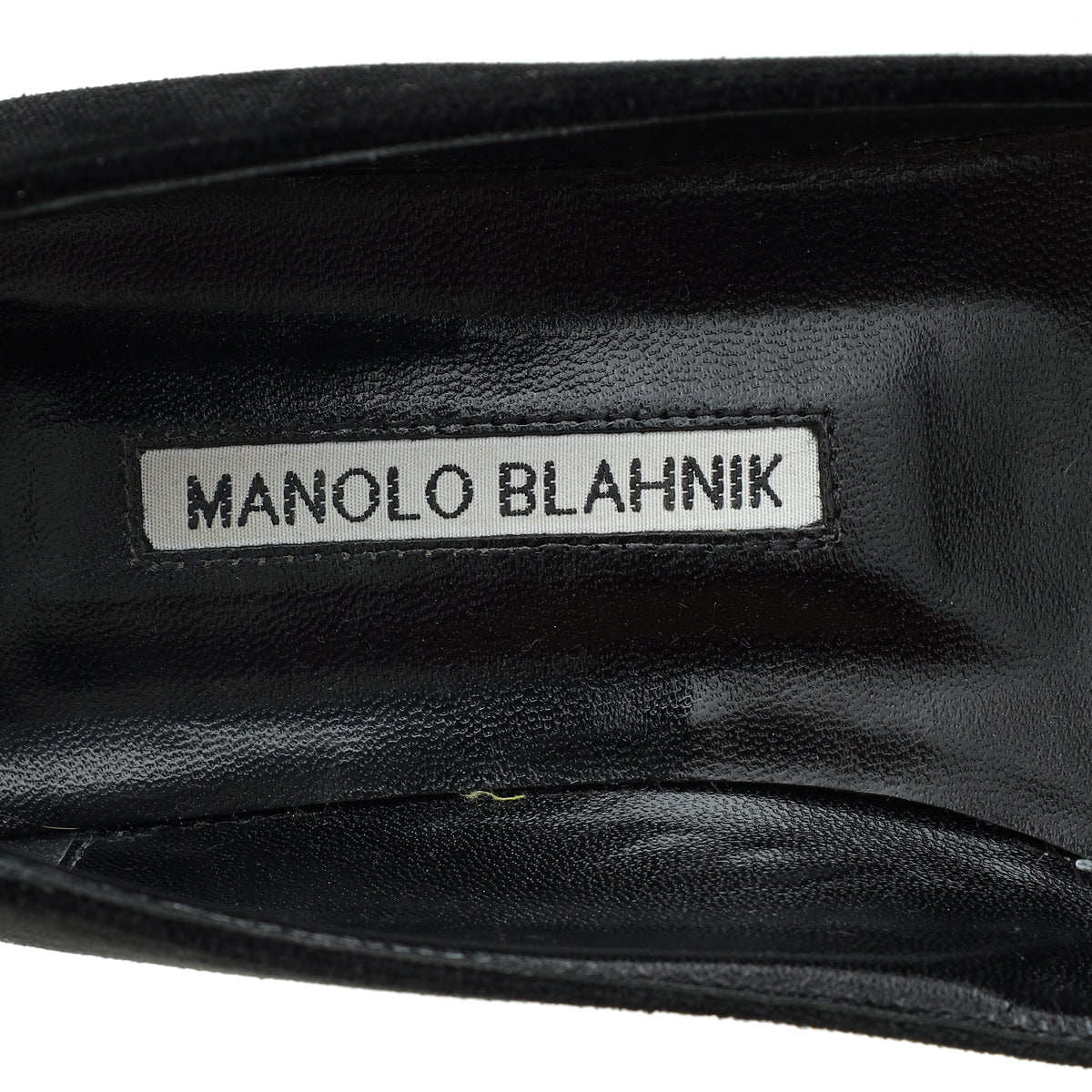 Manolo Blahnik Black Velvet Hangisi Embellished Flat Ballerina 37