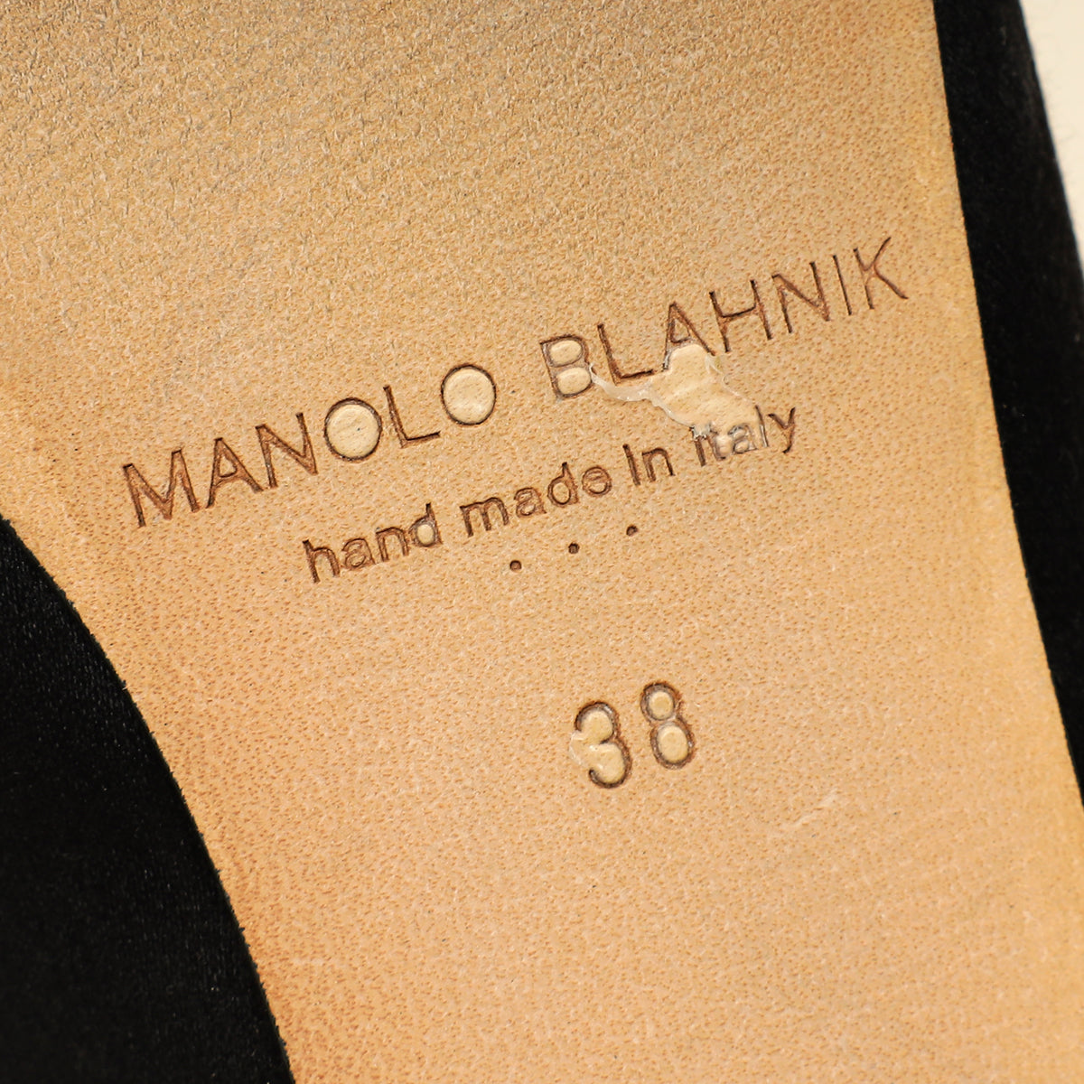 Manolo Blahnik Black Satin Hangisi Flats 38-Manolo Blahnik-THE CLOSET