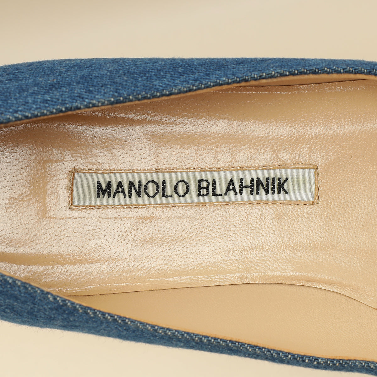 Manolo Blahnik Blue Denim Hangisi Flats 39-Manolo Blahnik-THE CLOSET