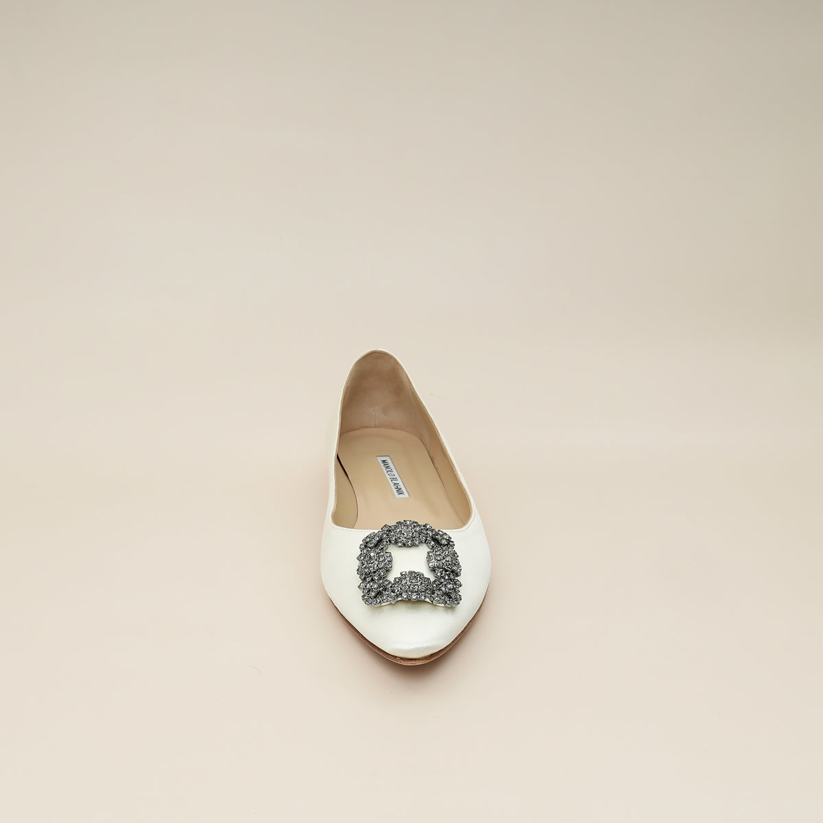 Manolo Blahnik Cream Hangisi Flats 41.5-Manolo Blahnik-THE CLOSET